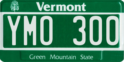 VT license plate YMO300