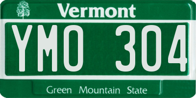 VT license plate YMO304
