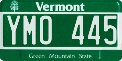 VT license plate YMO445