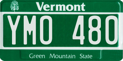 VT license plate YMO480