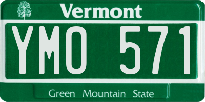 VT license plate YMO571