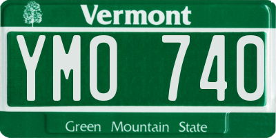 VT license plate YMO740