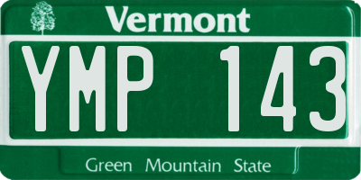 VT license plate YMP143
