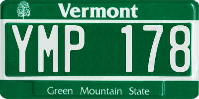 VT license plate YMP178