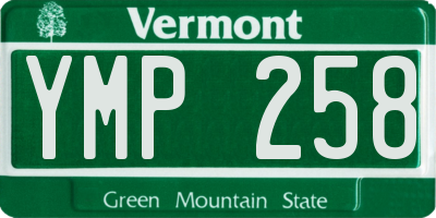 VT license plate YMP258