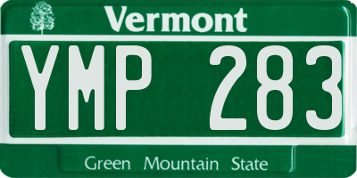 VT license plate YMP283