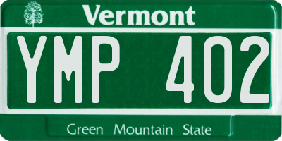 VT license plate YMP402