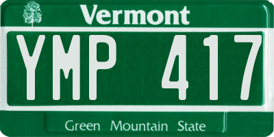 VT license plate YMP417