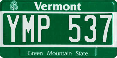 VT license plate YMP537