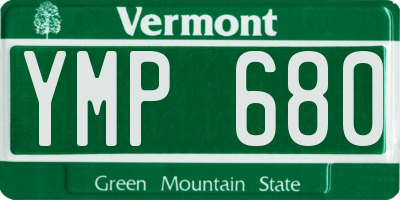 VT license plate YMP680