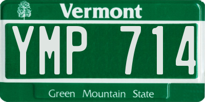 VT license plate YMP714