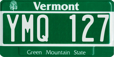 VT license plate YMQ127