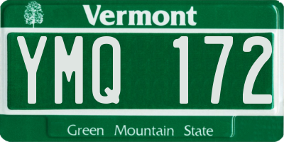 VT license plate YMQ172