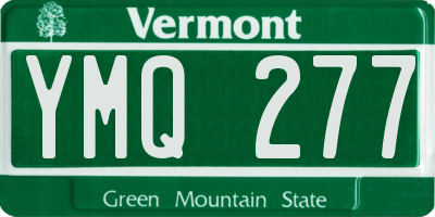 VT license plate YMQ277