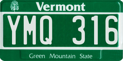 VT license plate YMQ316