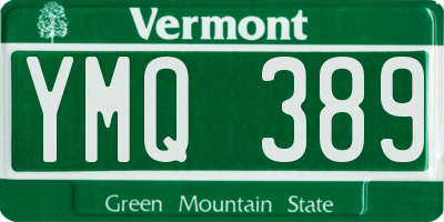 VT license plate YMQ389