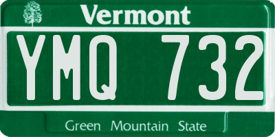 VT license plate YMQ732