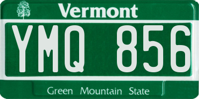 VT license plate YMQ856