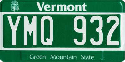 VT license plate YMQ932
