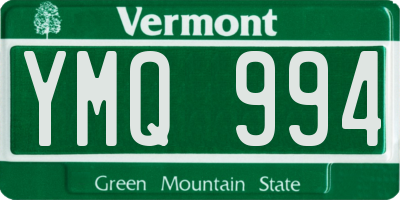 VT license plate YMQ994