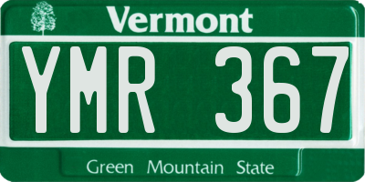 VT license plate YMR367