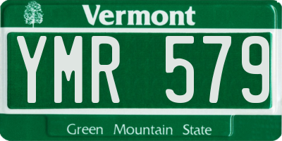 VT license plate YMR579