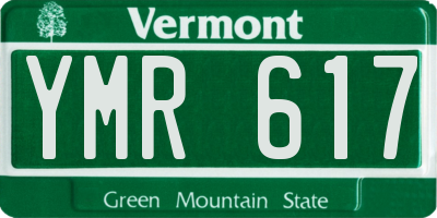 VT license plate YMR617