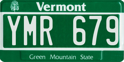 VT license plate YMR679