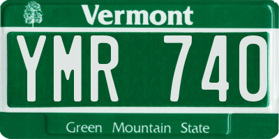 VT license plate YMR740