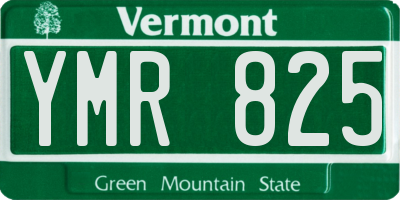 VT license plate YMR825