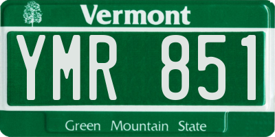 VT license plate YMR851