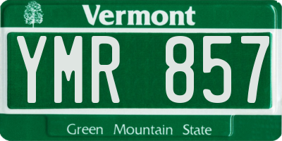 VT license plate YMR857
