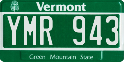 VT license plate YMR943