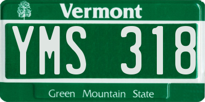 VT license plate YMS318