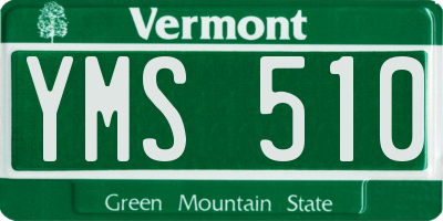 VT license plate YMS510