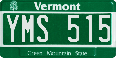VT license plate YMS515