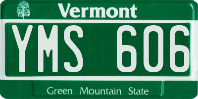 VT license plate YMS606