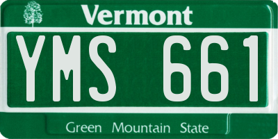 VT license plate YMS661