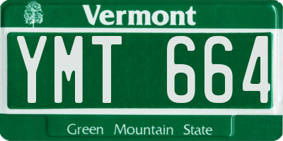 VT license plate YMT664