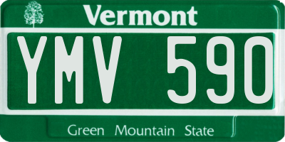 VT license plate YMV590