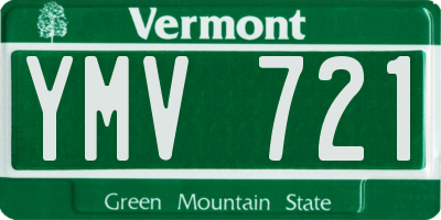 VT license plate YMV721