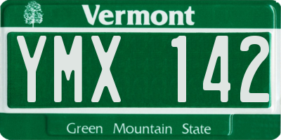 VT license plate YMX142