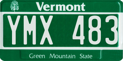 VT license plate YMX483