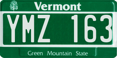 VT license plate YMZ163