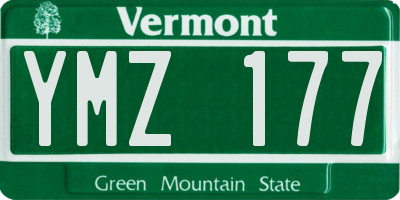 VT license plate YMZ177
