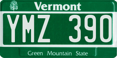VT license plate YMZ390