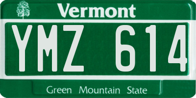 VT license plate YMZ614
