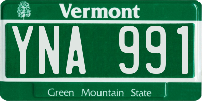 VT license plate YNA991