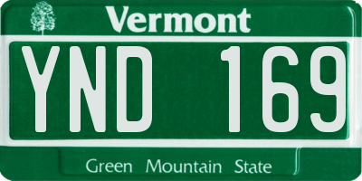 VT license plate YND169