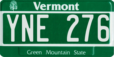 VT license plate YNE276